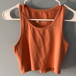 Alphalete Cropped Tank Top - Rust